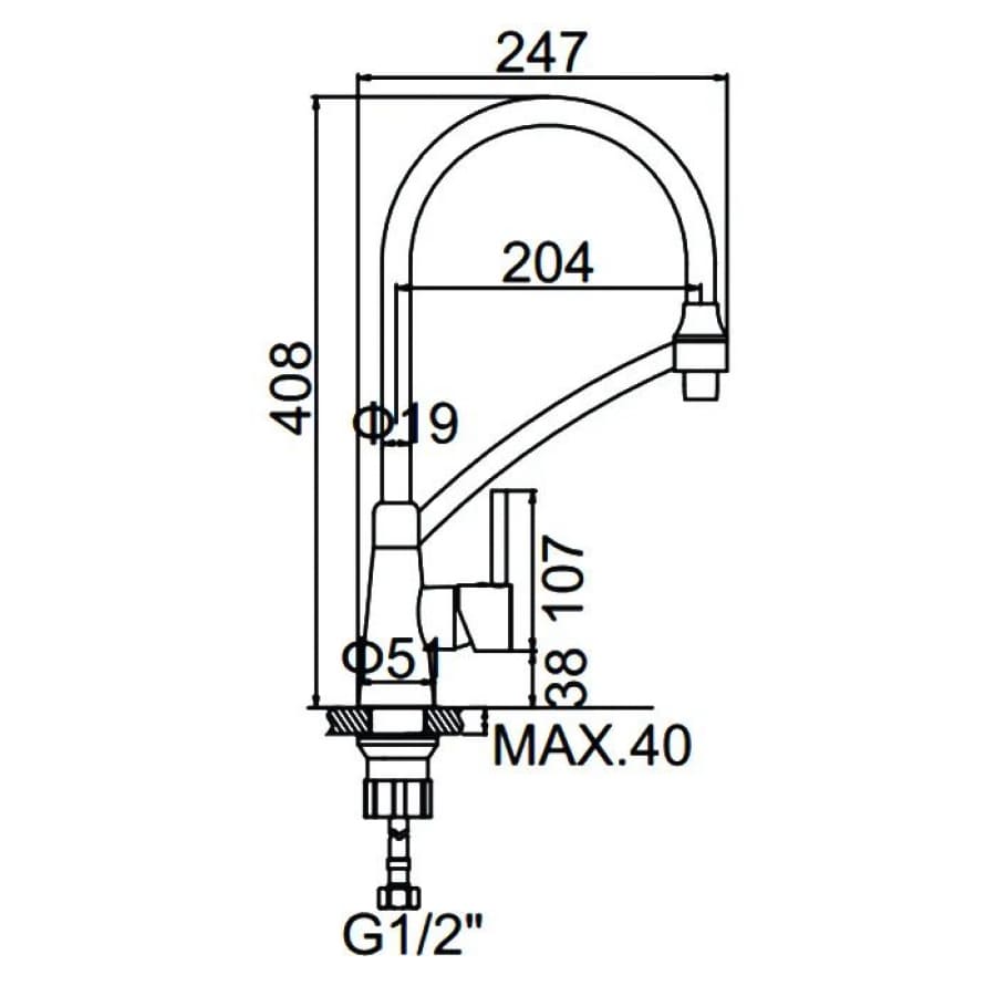 Смеситель для раковины Ledeme L4399А-9