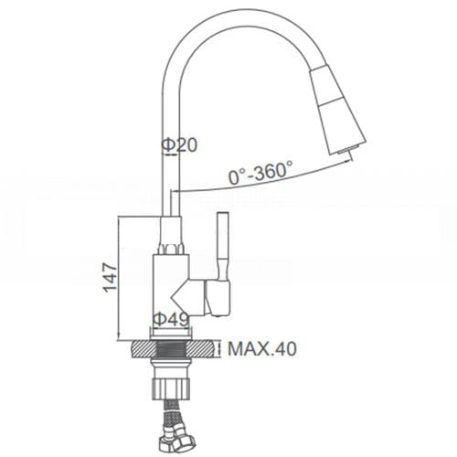 Смеситель для раковины Ledeme L4199-2