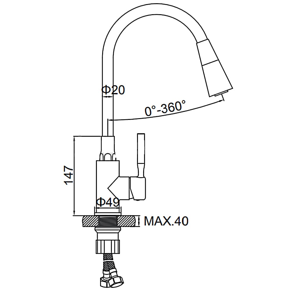Смеситель для раковины Ledeme L4199-9