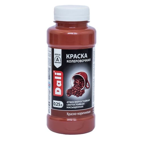Колер красно-коричневый 0,25 л Dali 20264