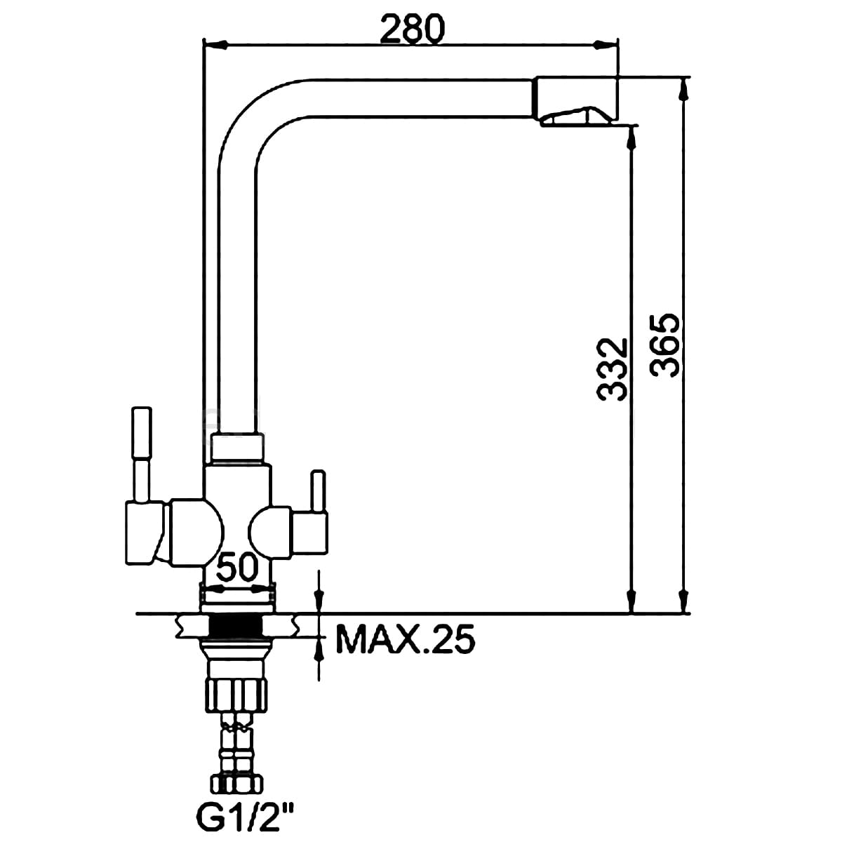 Смеситель для раковины Ledeme L4355-3