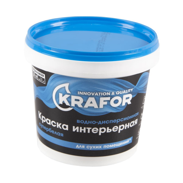 Краска интерьерная Krafor 1,5 кг (Синяя) 42169