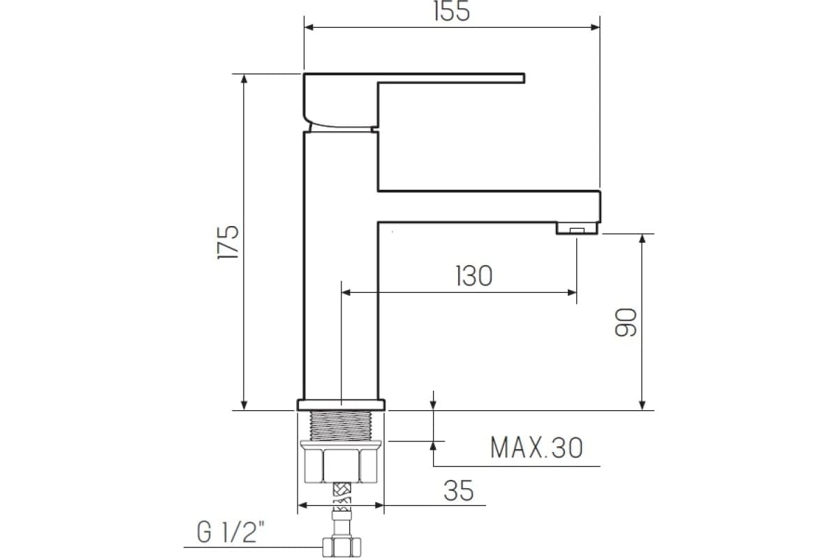Смеситель для раковины Мануфактура SL144-001F
