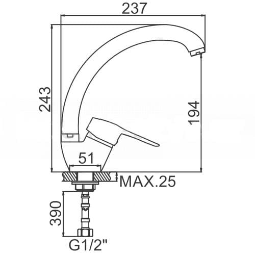 Смеситель для раковины Ledeme L5928-B